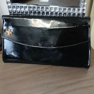 Vintage 40s-50s Black Patent Leather Clutch